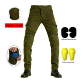 Vaqueros biker de hombre color caqui de invierno